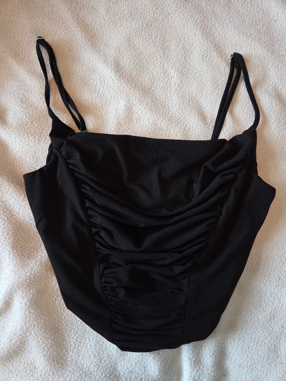 ☀️ 3/$15 Forever 21 Black Ruched Crop Top